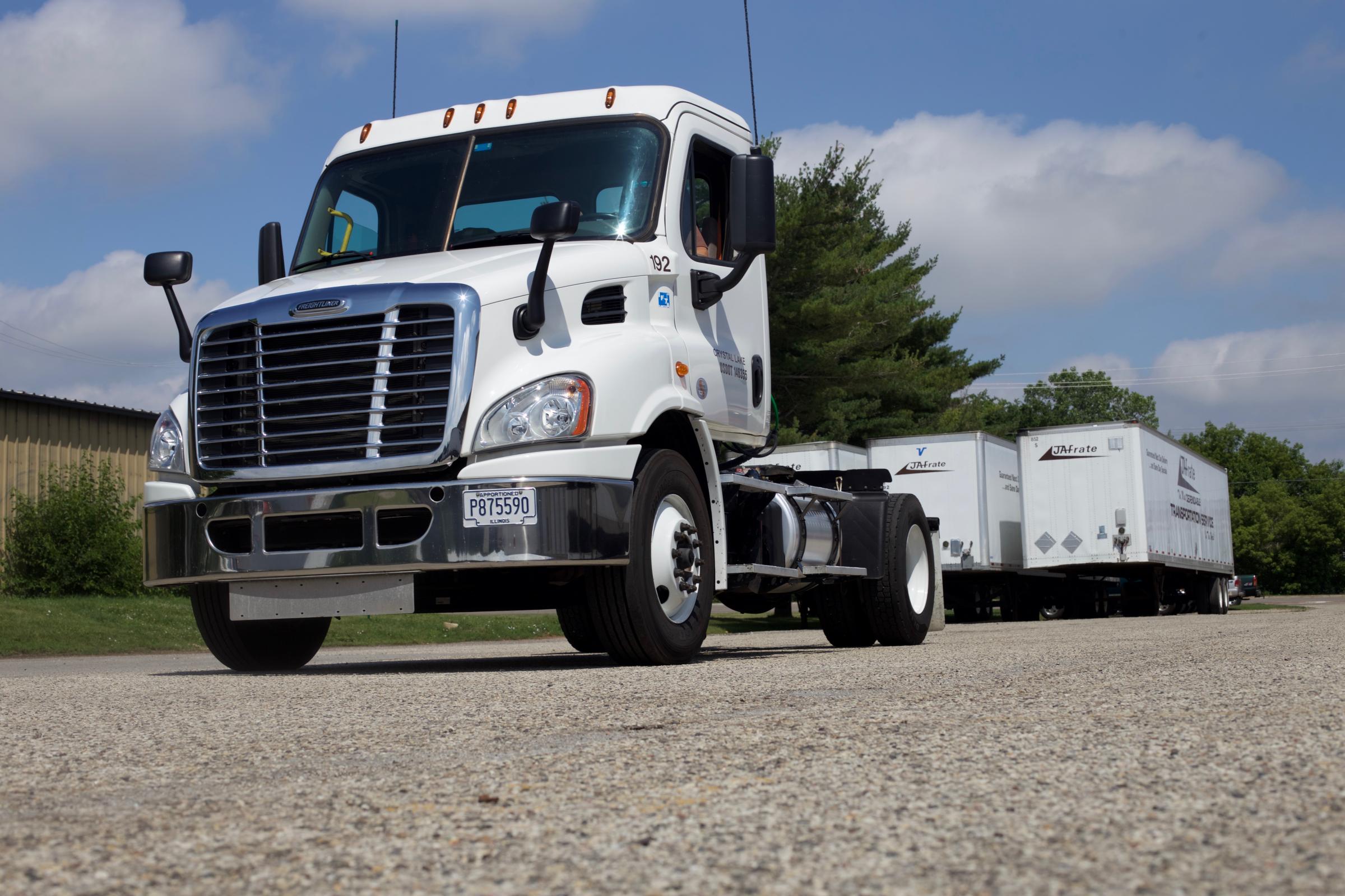 Truck Head On Low Angle