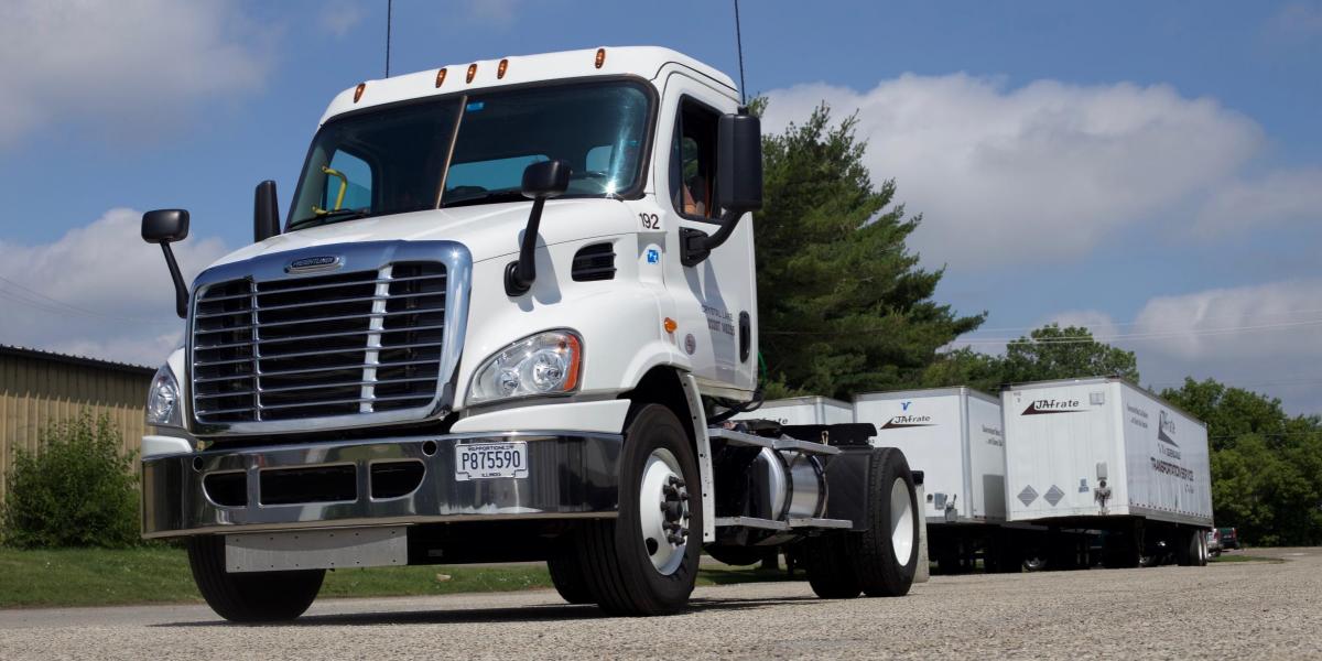 Truck Head On Low Angle